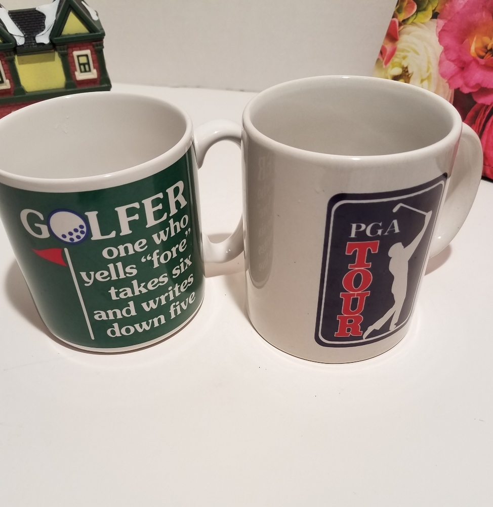 Two Golfer mugs